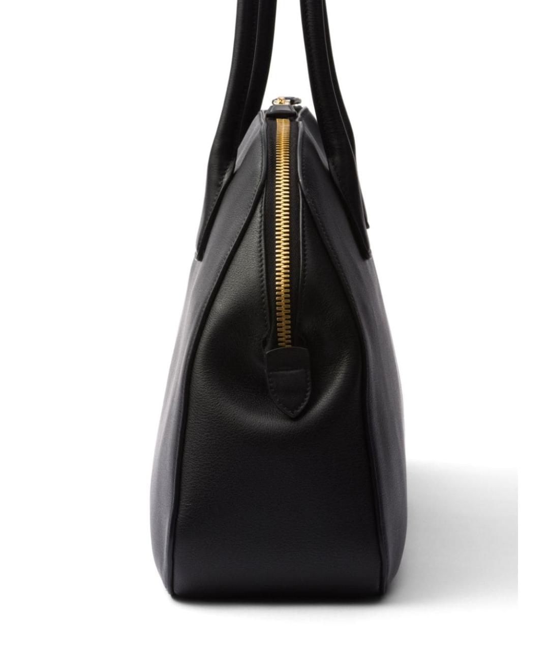 PRADA Черная кожаная сумка тоут, фото 4