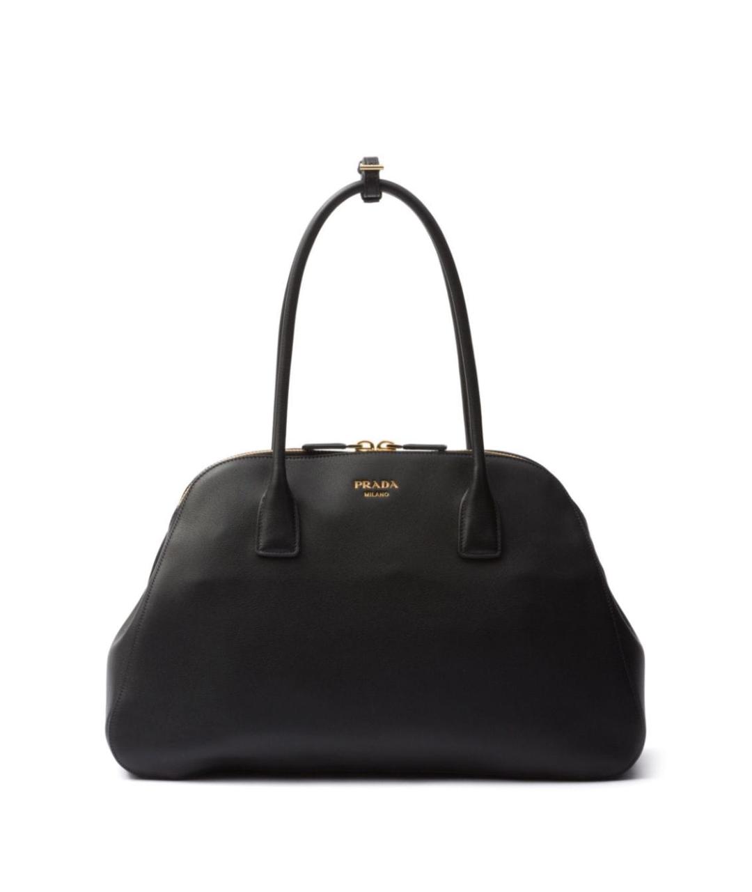 PRADA Черная кожаная сумка тоут, фото 1