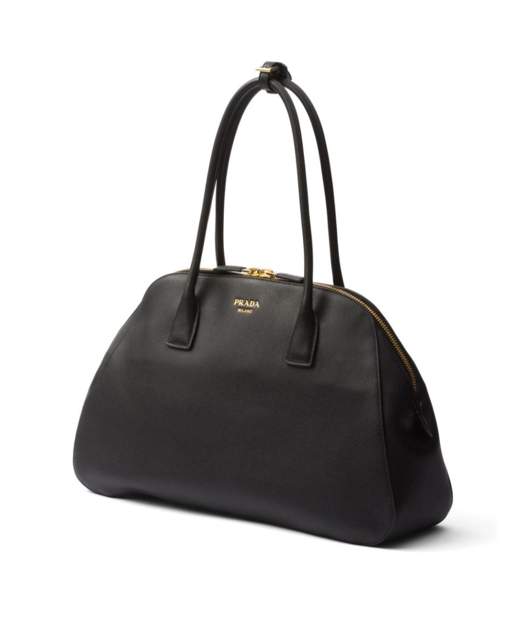 PRADA Черная кожаная сумка тоут, фото 5