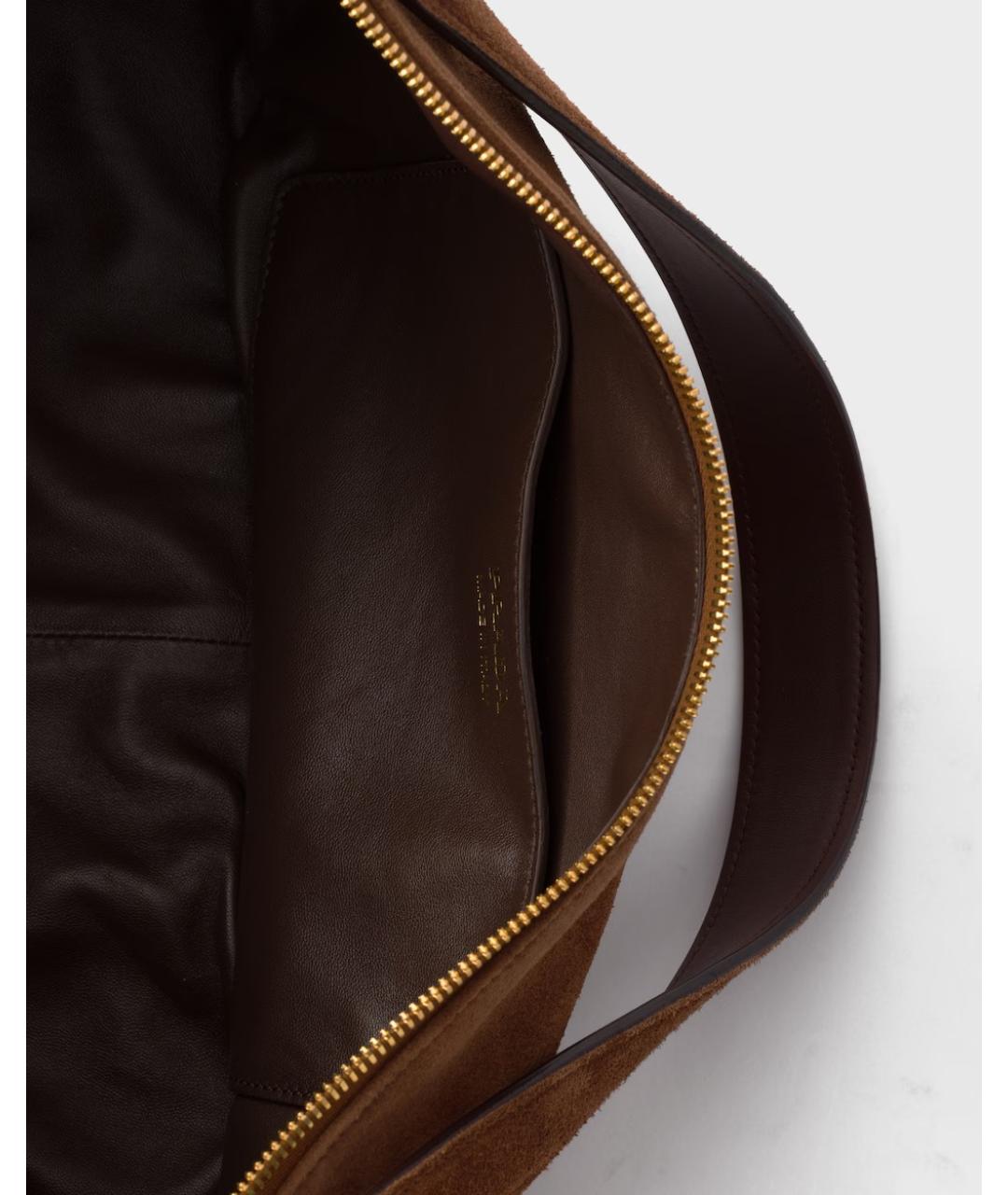 PRADA Коричневая замшевая сумка через плечо, фото 4