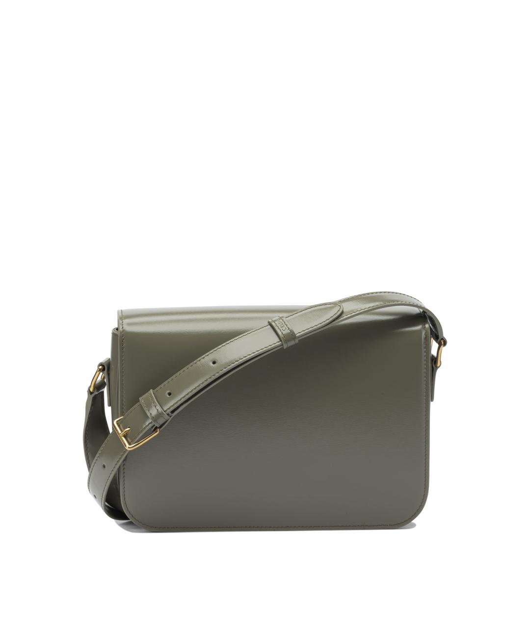 CELINE Зеленая кожаная сумка через плечо, фото 3