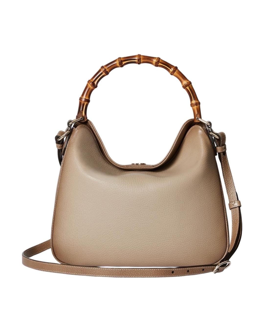 GUCCI Бежевая кожаная сумка через плечо, фото 1