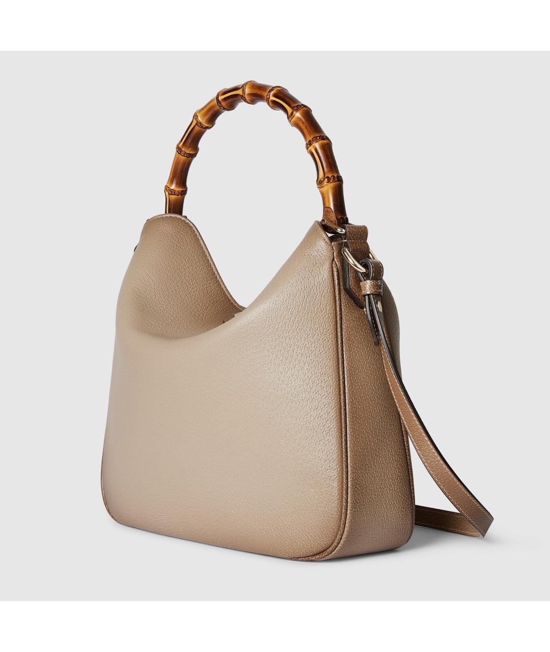 GUCCI Бежевая кожаная сумка через плечо, фото 3