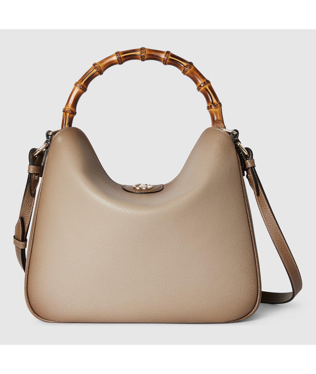 GUCCI Бежевая кожаная сумка через плечо, фото 2