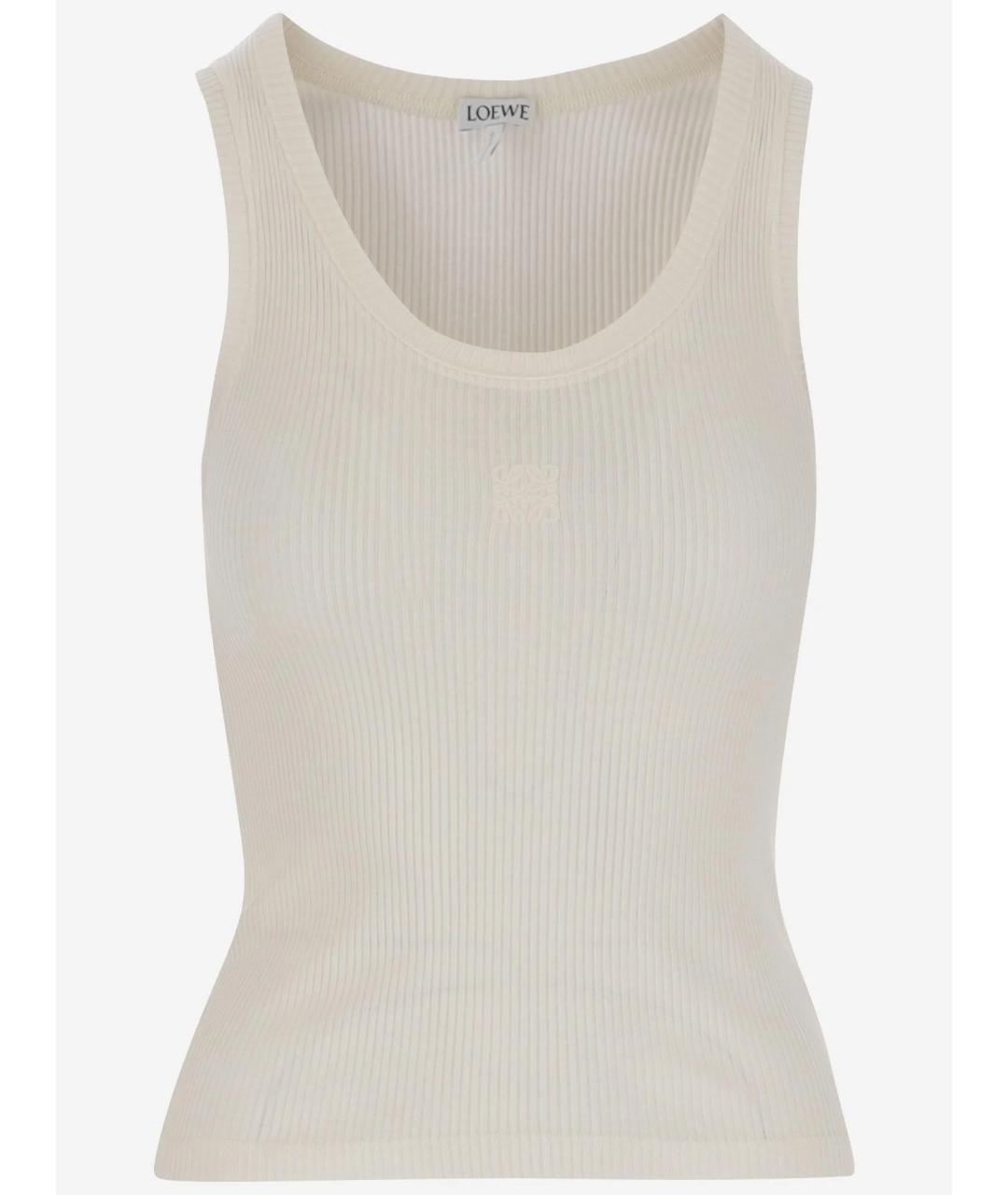 LOEWE Белая шелковая майка, фото 1