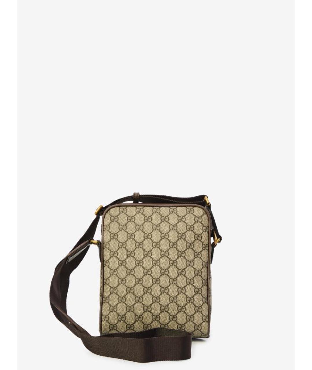 GUCCI Бежевая тканевая сумка на плечо, фото 4