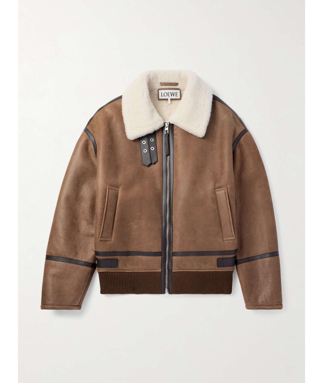 LOEWE Коричневая шерстяная куртка, фото 1