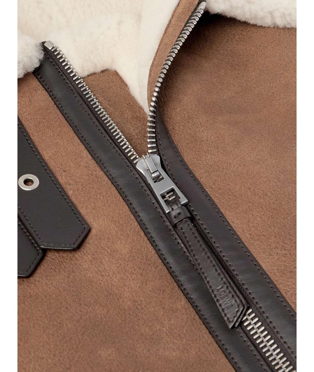 LOEWE Коричневая шерстяная куртка, фото 2