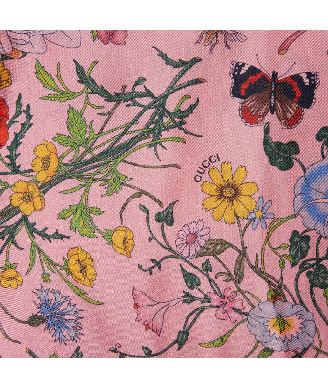 GUCCI Розовое шелковое повседневное платье, фото 2