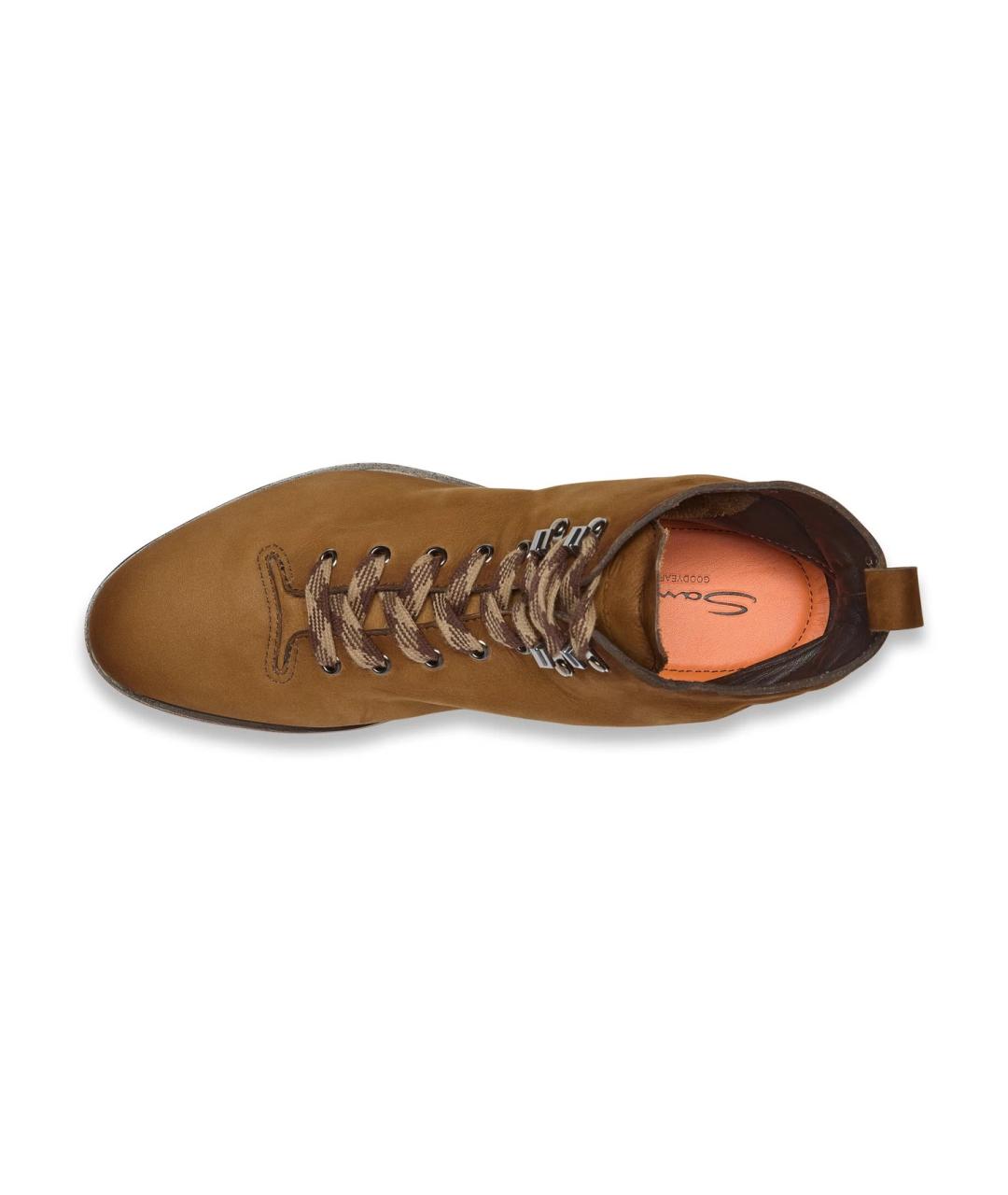 SANTONI Коричневые кожаные высокие ботинки, фото 5