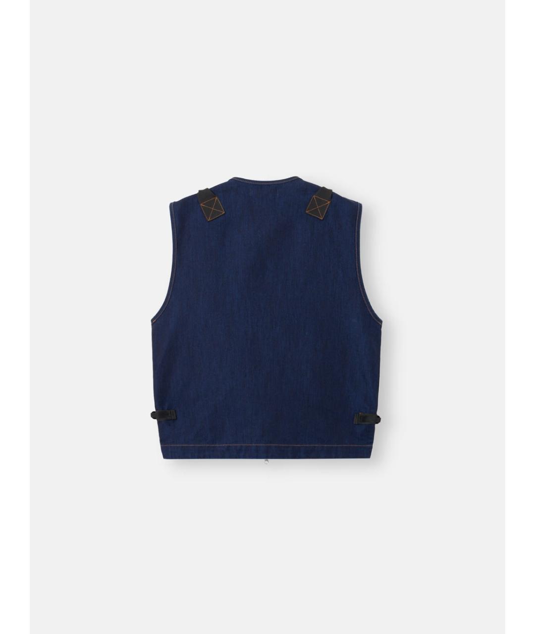 STONE ISLAND Синий хлопковый жилет, фото 2