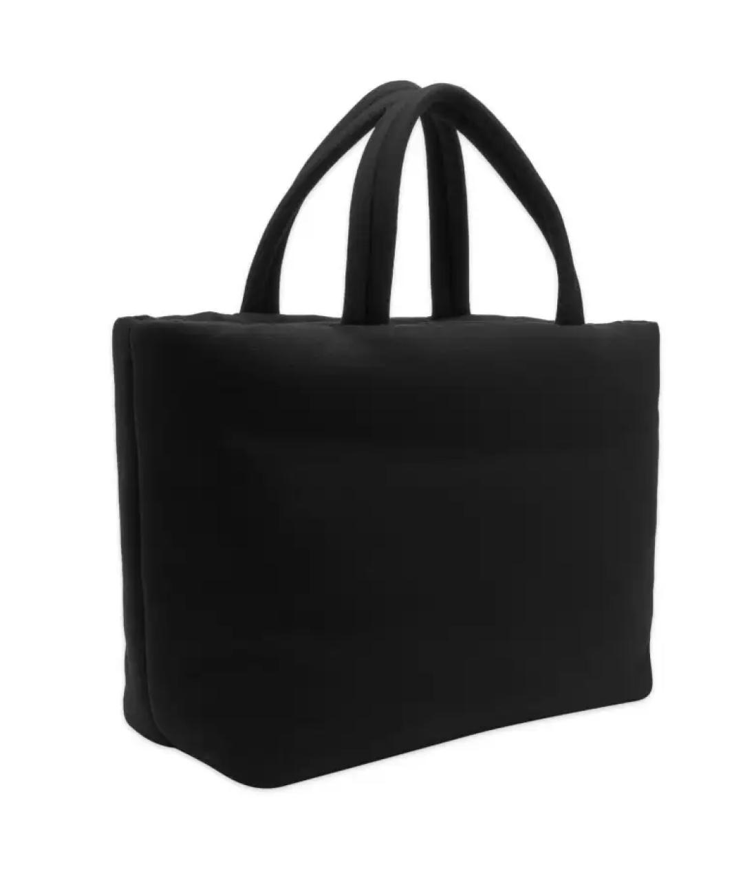 SAINT LAURENT Черная тканевая сумка тоут, фото 2