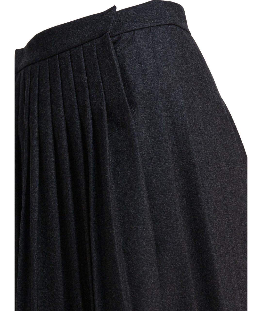 PRADA Серая шерстяная юбка миди, фото 4