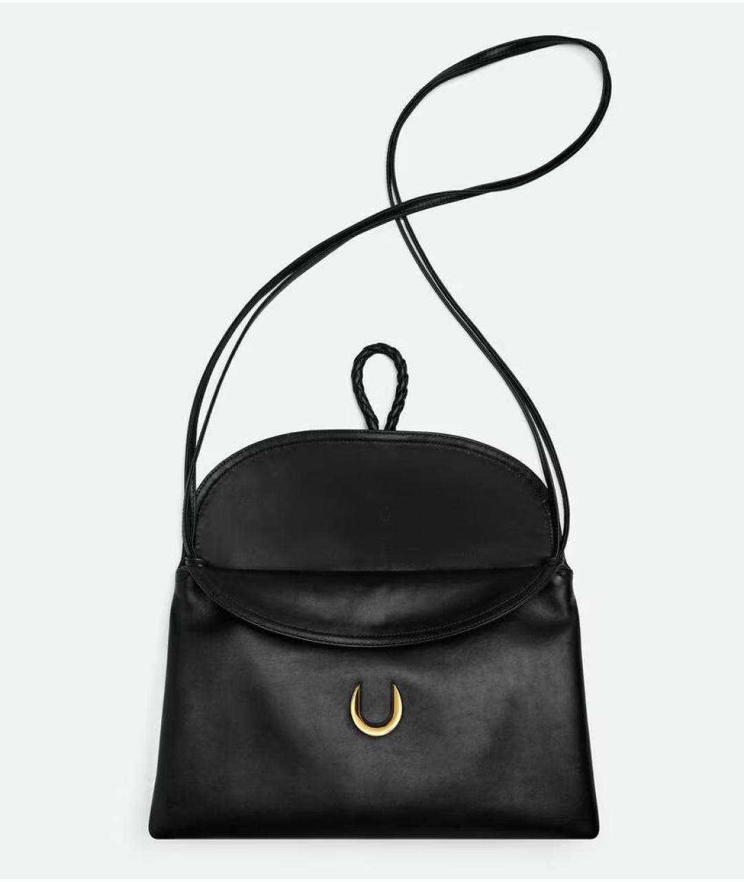 BOTTEGA VENETA Черная кожаная сумка через плечо, фото 3