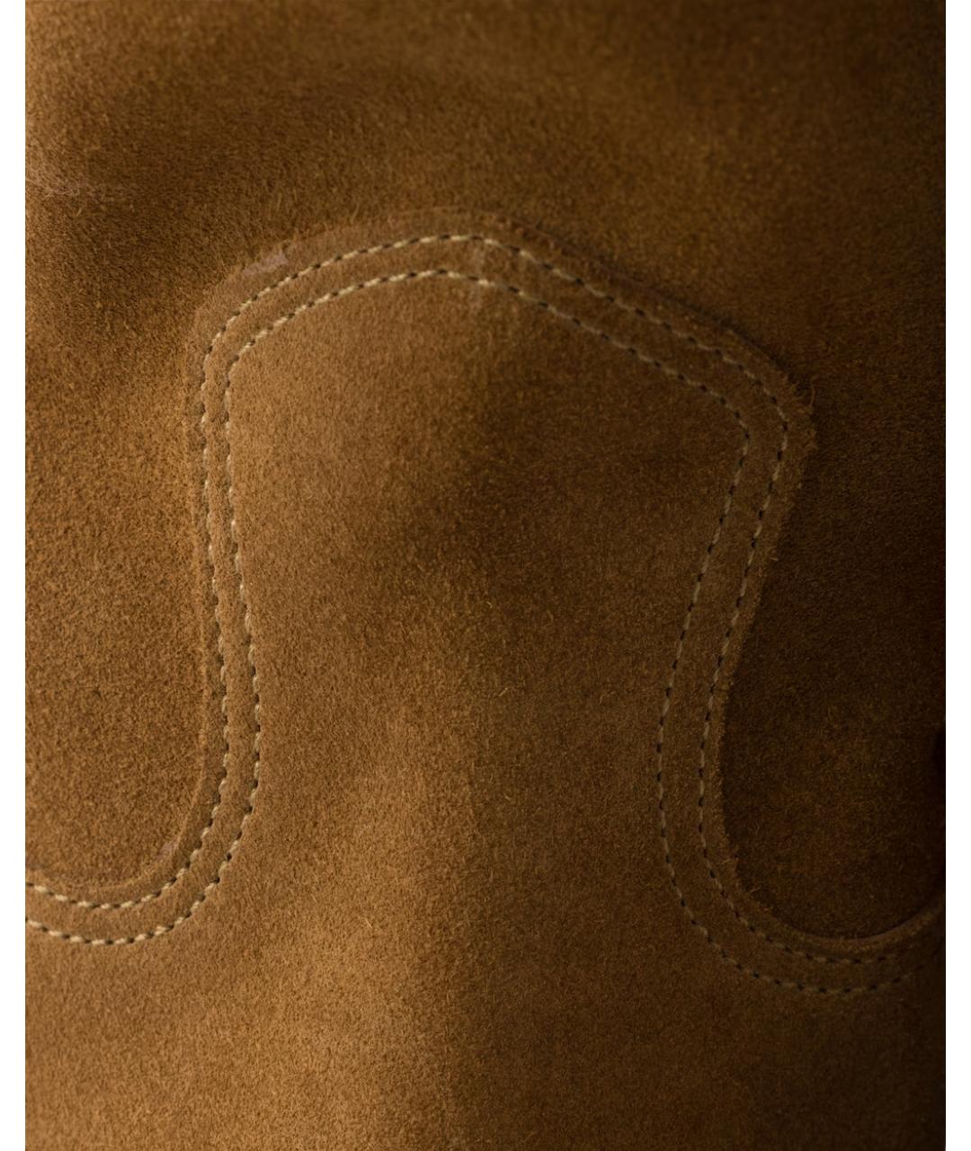 PRADA Коричневые замшевые сапоги, фото 4