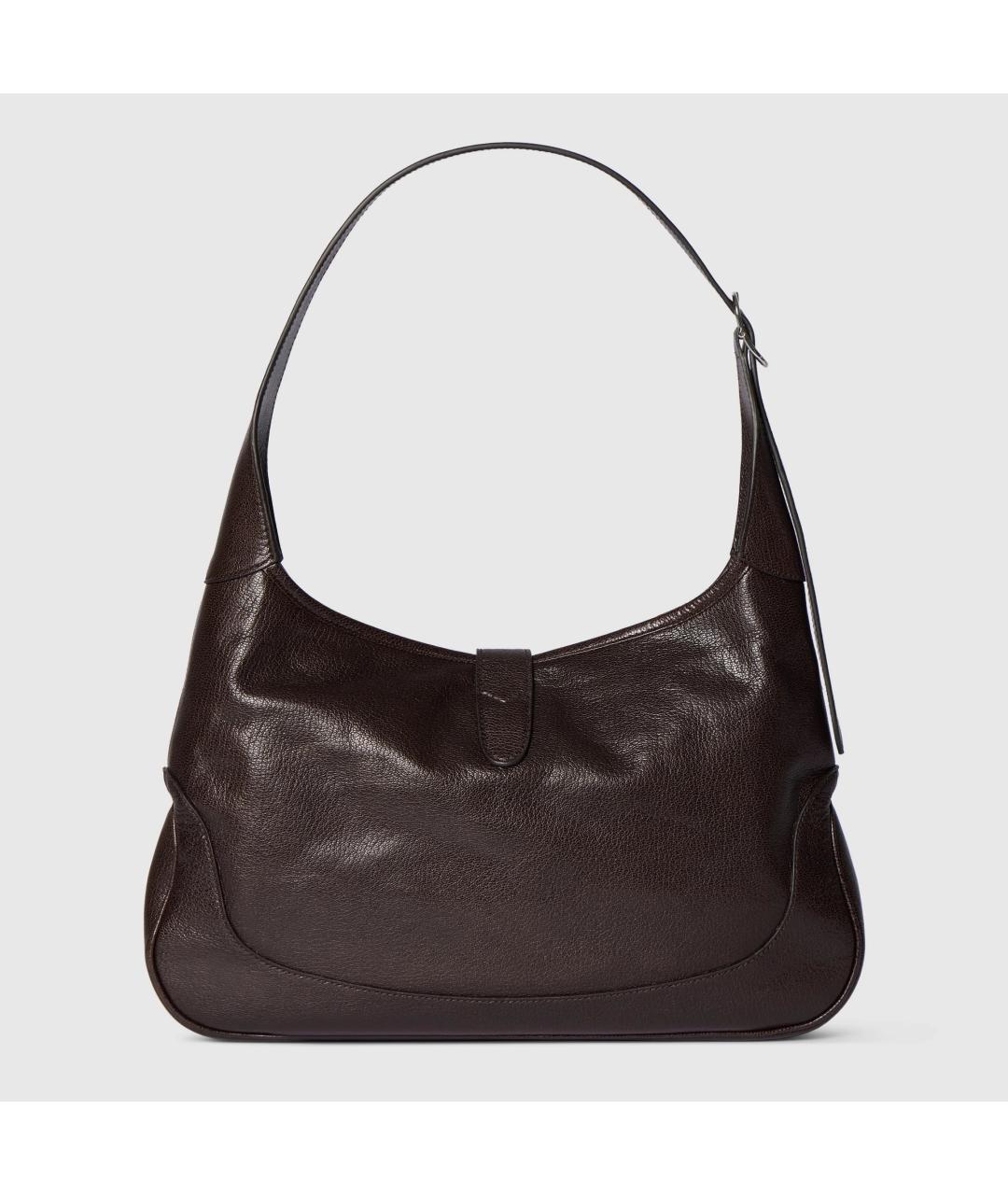 GUCCI Коричневая кожаная сумка с короткими ручками, фото 2