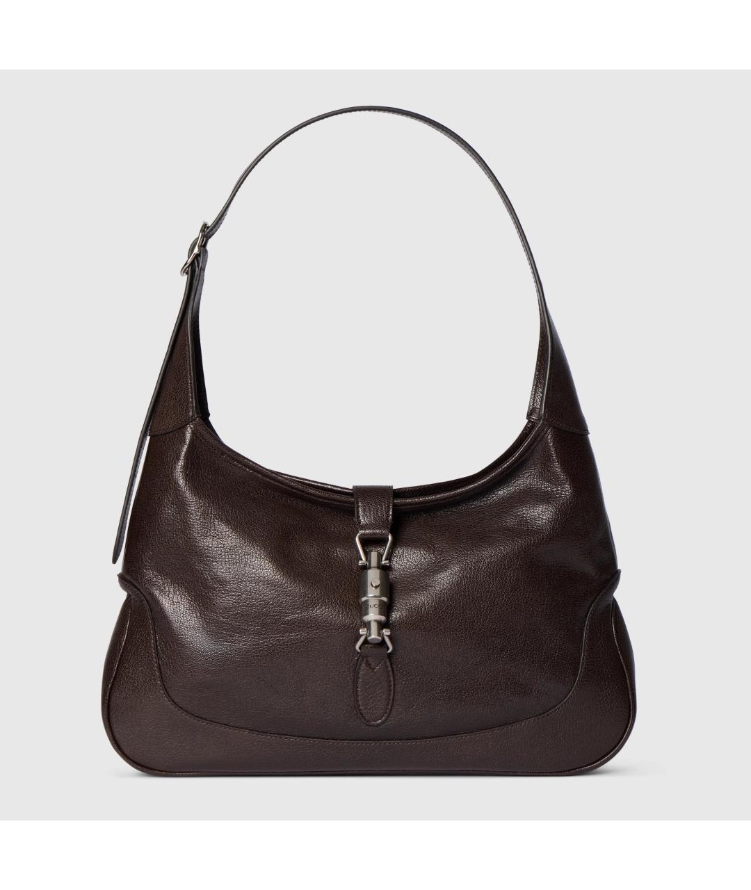 GUCCI Коричневая кожаная сумка с короткими ручками, фото 4