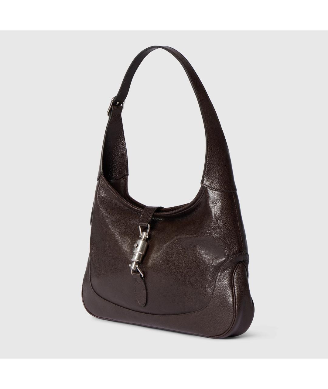 GUCCI Коричневая кожаная сумка с короткими ручками, фото 5