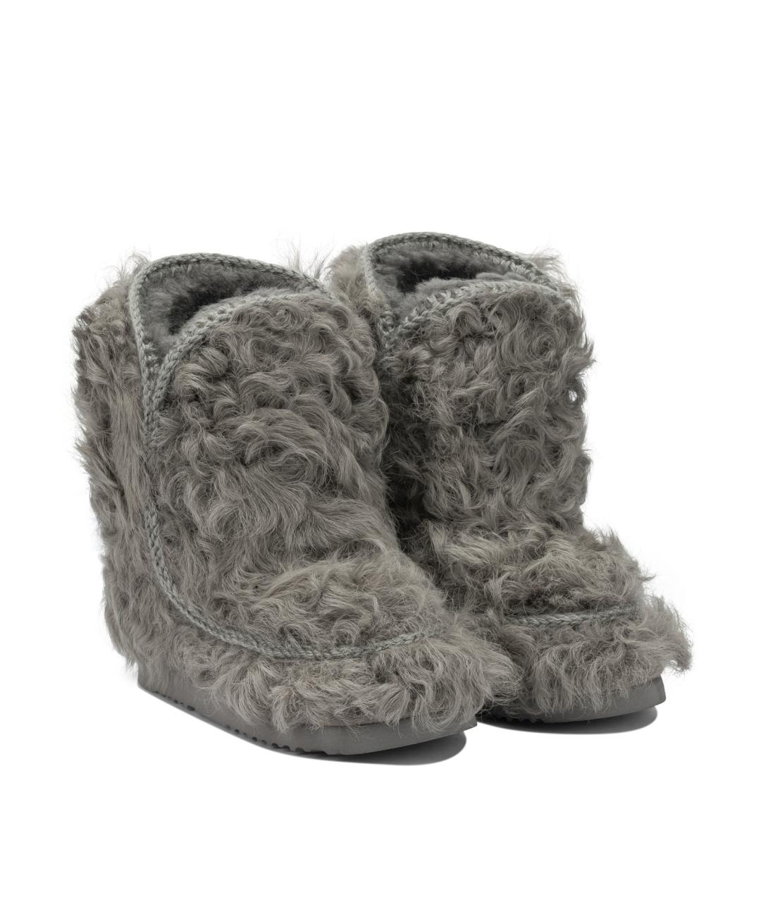 MOU Серые кожаные ботинки, фото 2