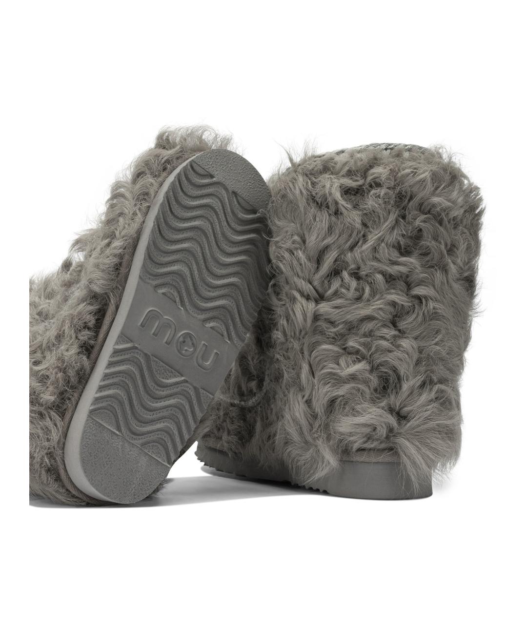 MOU Серые кожаные ботинки, фото 5