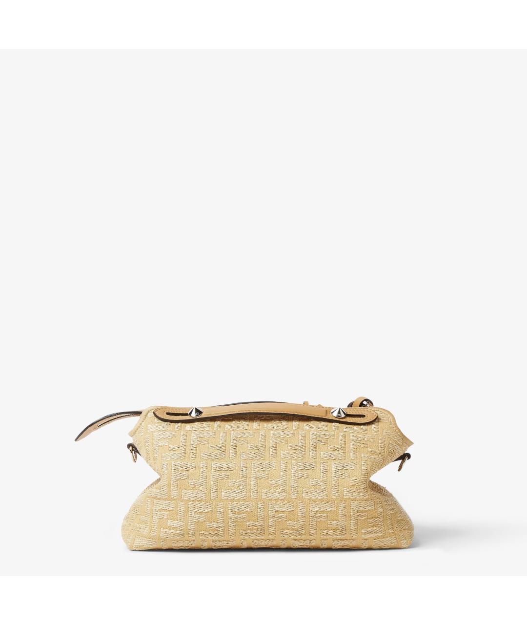 FENDI Бежевая тканевая сумка через плечо, фото 4