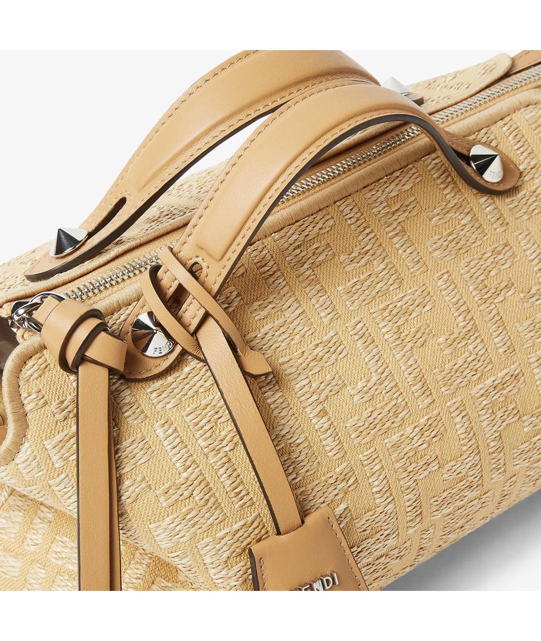 FENDI Бежевая тканевая сумка через плечо, фото 7