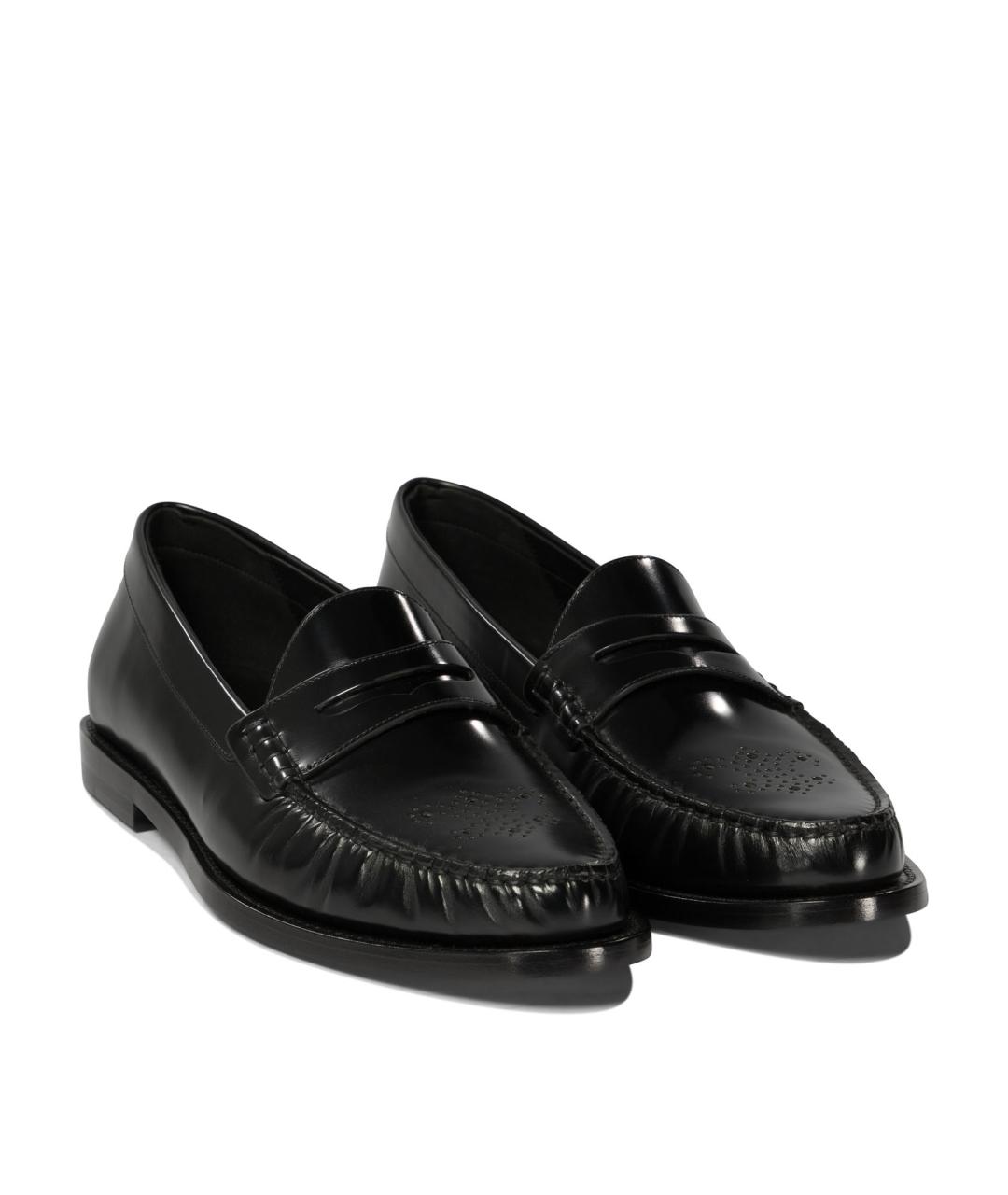 CELINE Черные кожаные лоферы, фото 2