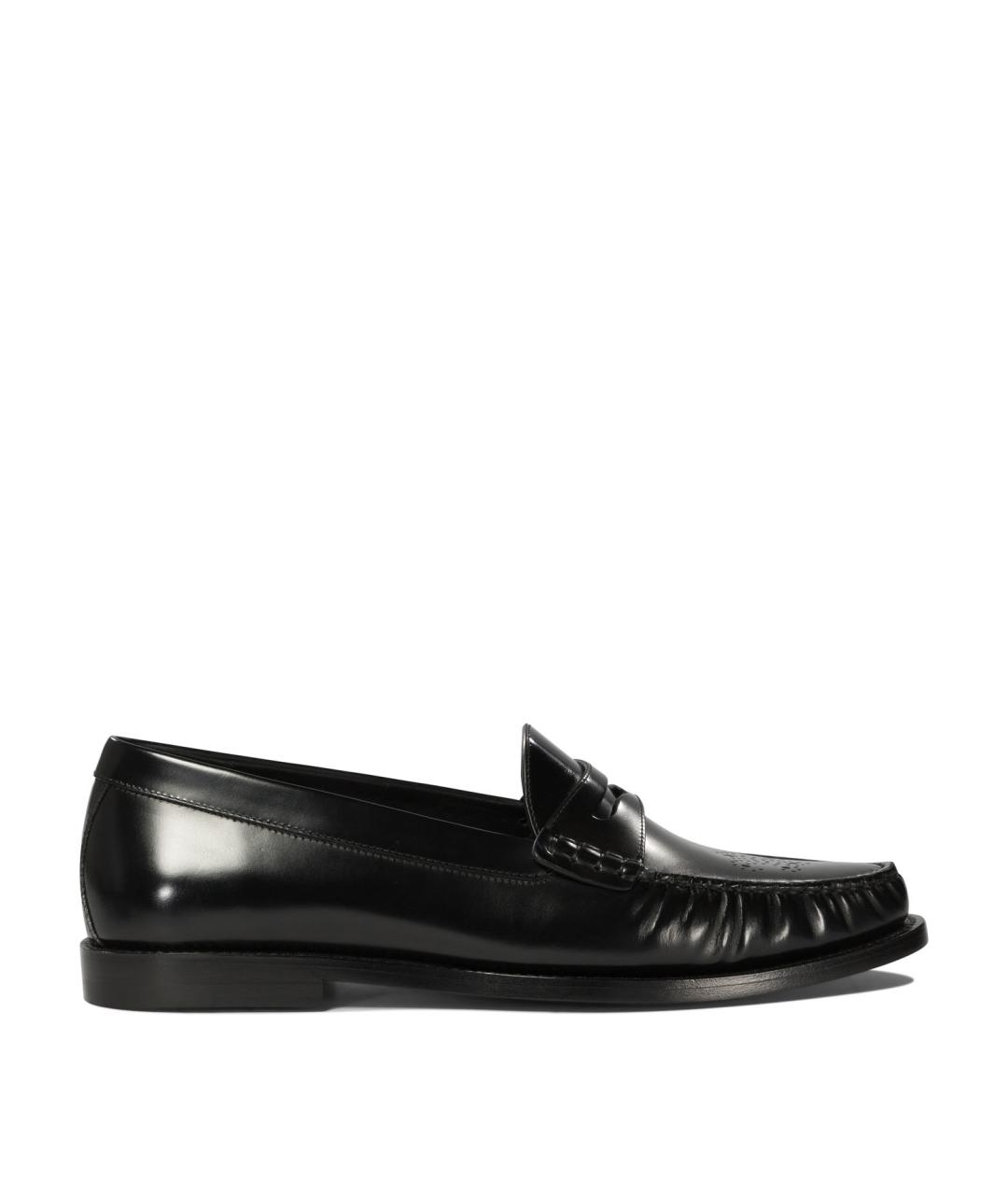CELINE Черные кожаные лоферы, фото 1
