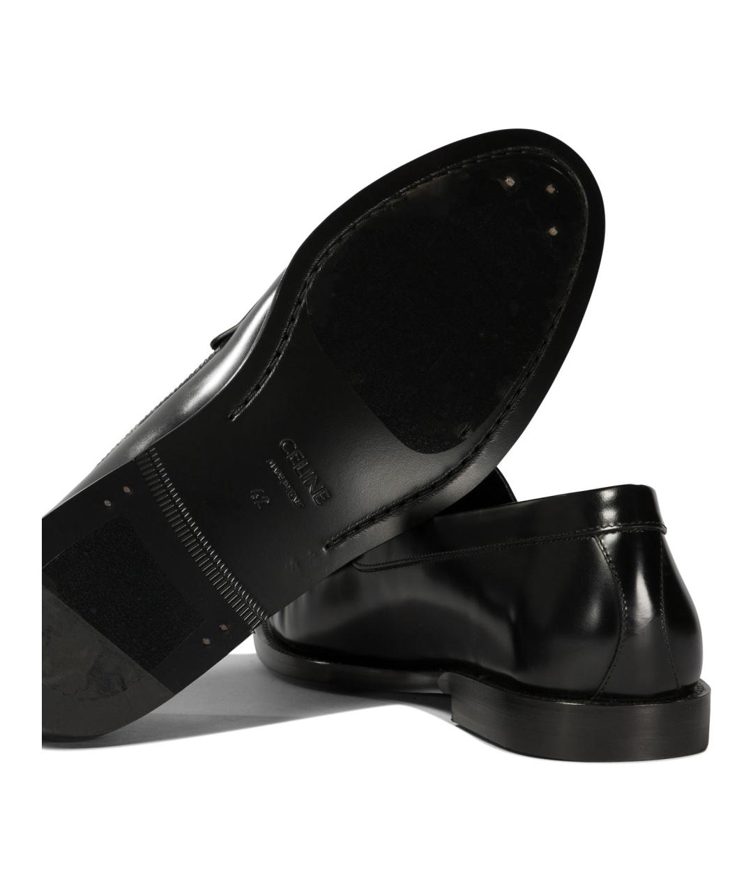 CELINE Черные кожаные лоферы, фото 5