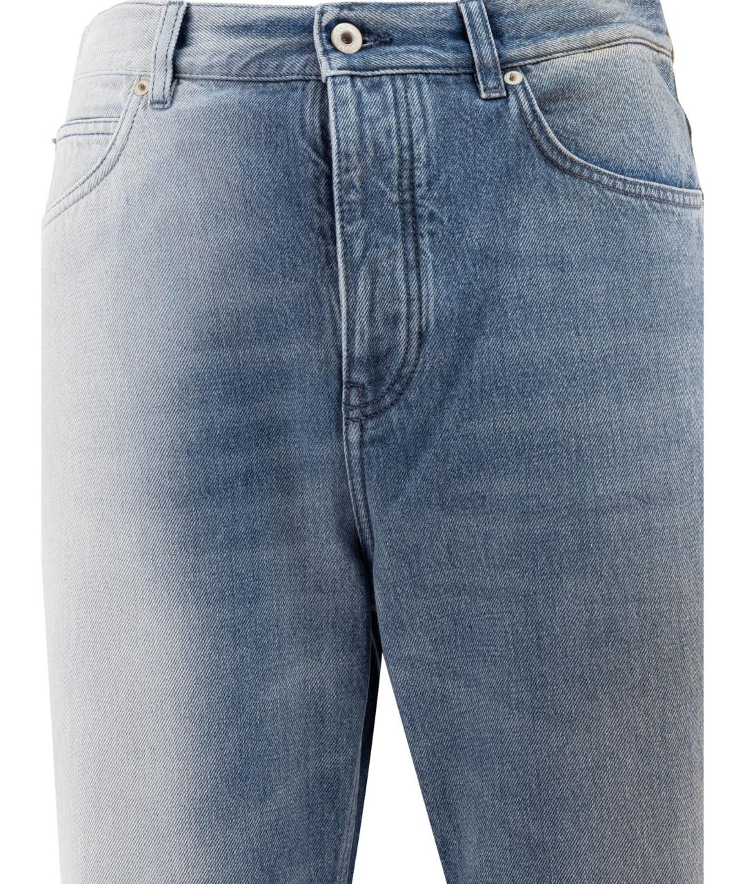 LOEWE Синие хлопковые прямые джинсы, фото 3