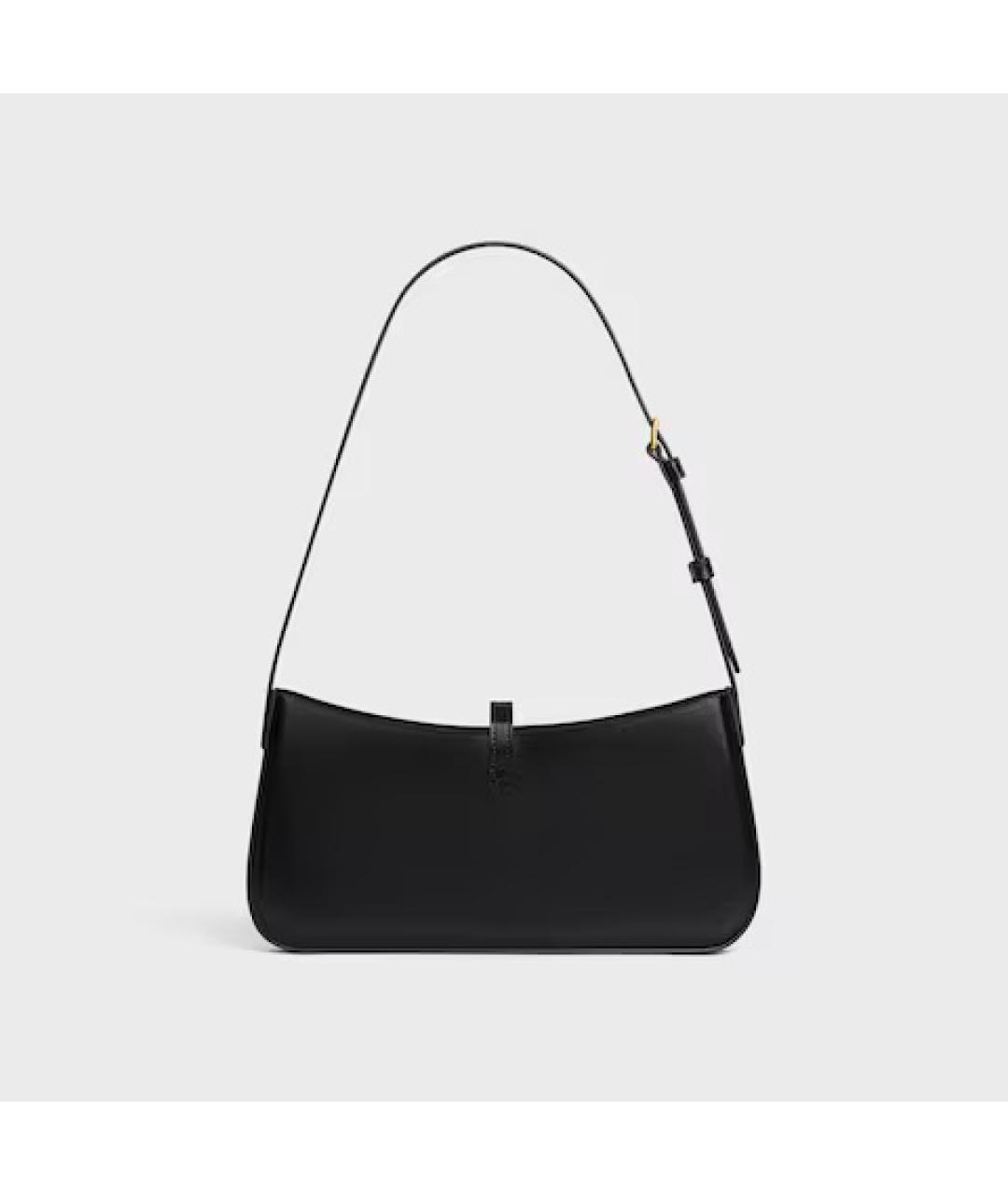 CELINE Черная кожаная сумка через плечо, фото 2