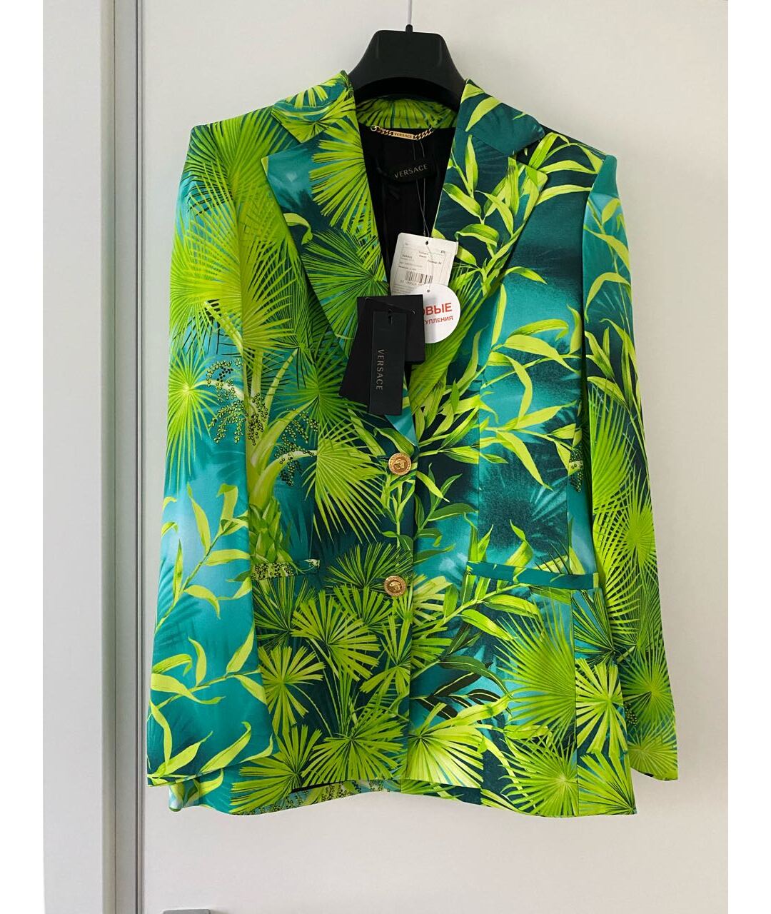 VERSACE Зеленый полиэстеровый жакет/пиджак, фото 5