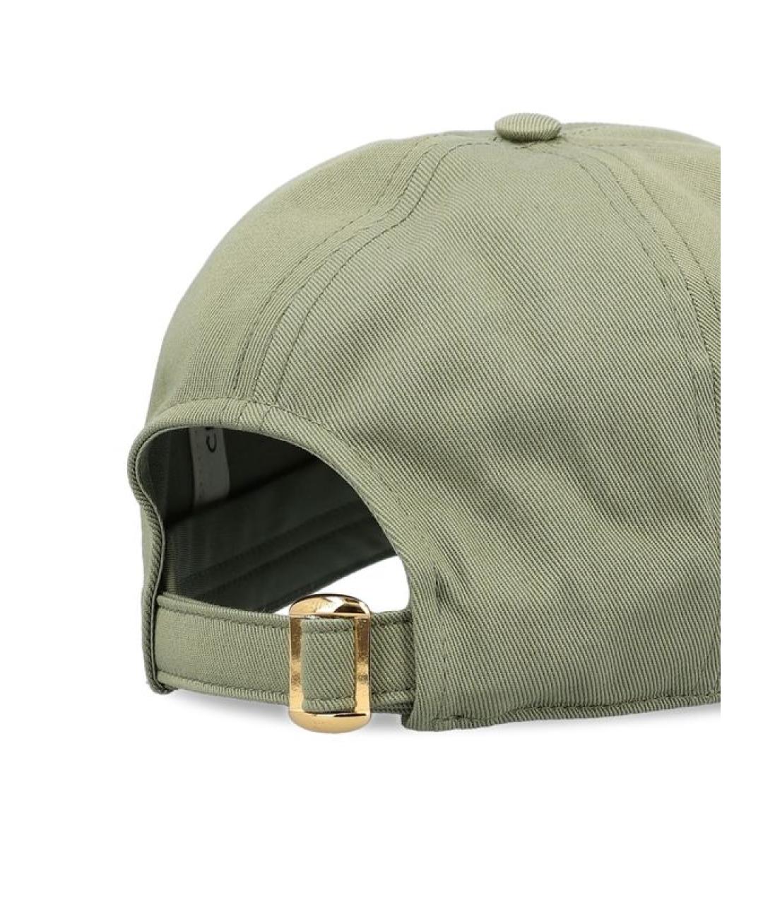 CELINE Зеленая хлопковая кепка, фото 4