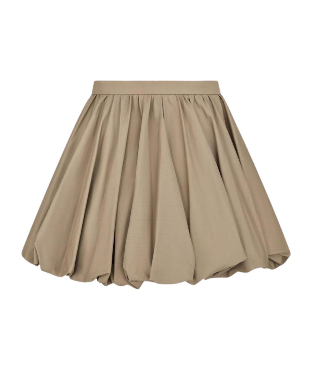 CHRISTIAN DIOR Бежевая хлопковая юбка мини, фото 1