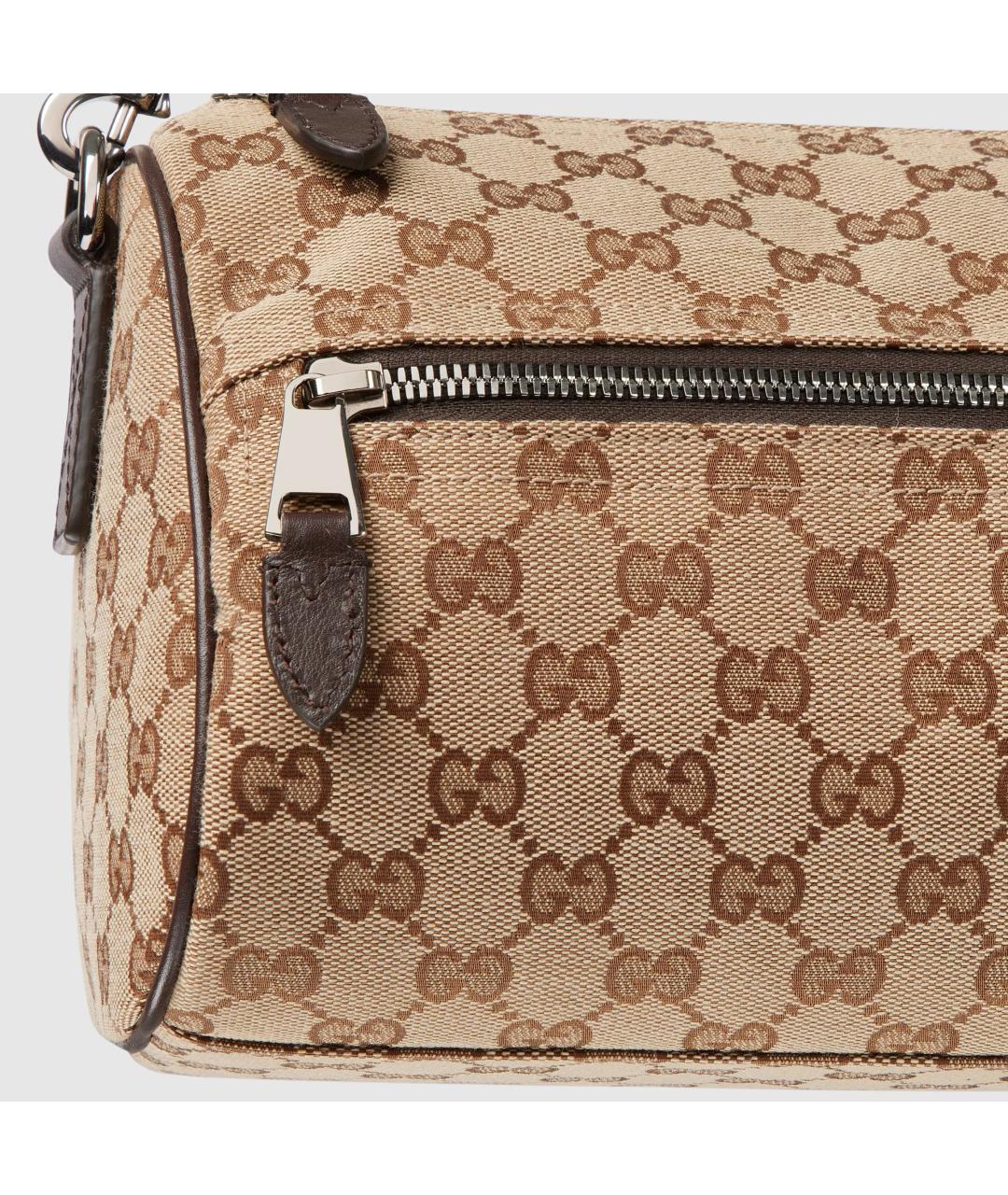 GUCCI Бежевая тканевая сумка на плечо, фото 5