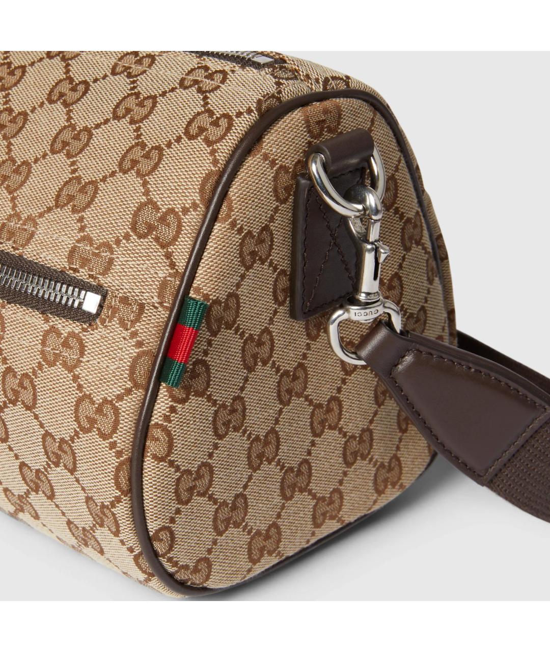 GUCCI Бежевая тканевая сумка на плечо, фото 3