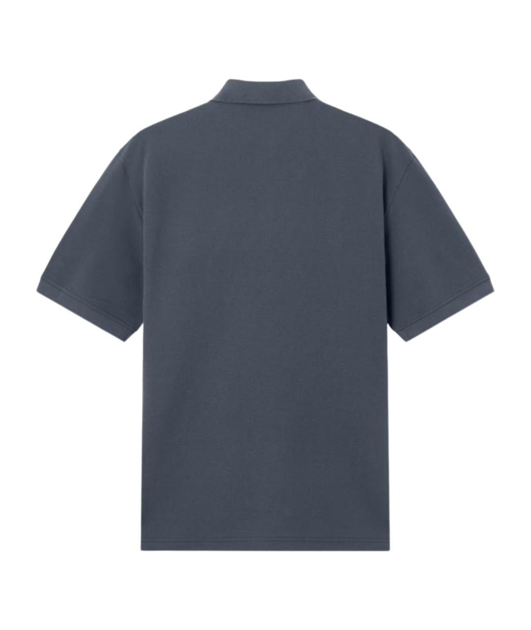 STONE ISLAND Синее хлопковое поло с коротким рукавом, фото 2