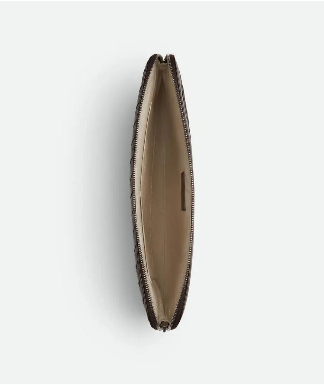 BOTTEGA VENETA Коричневая кожаная сумка на плечо, фото 2