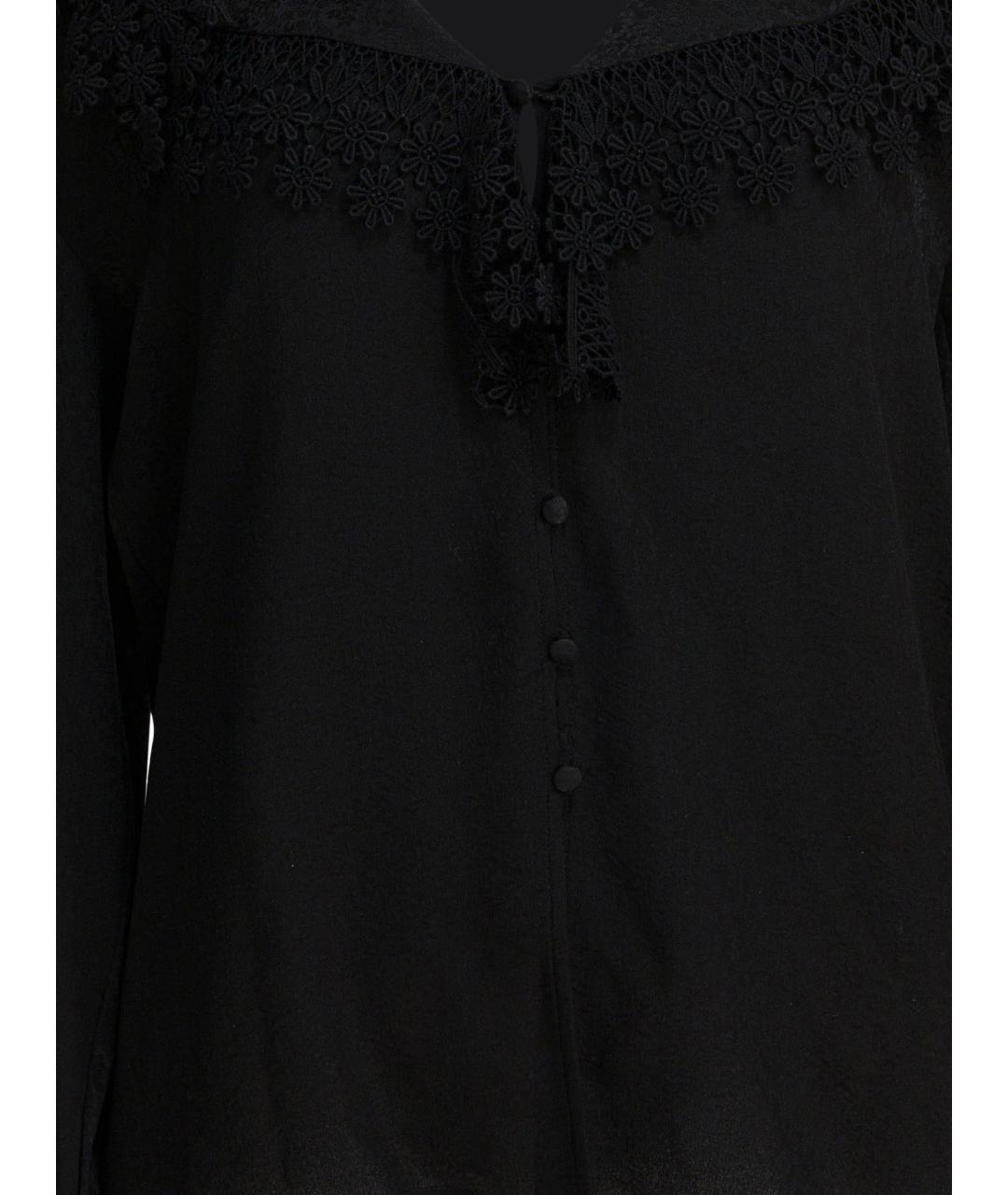 CHLOE Черная шелковая блузы, фото 2