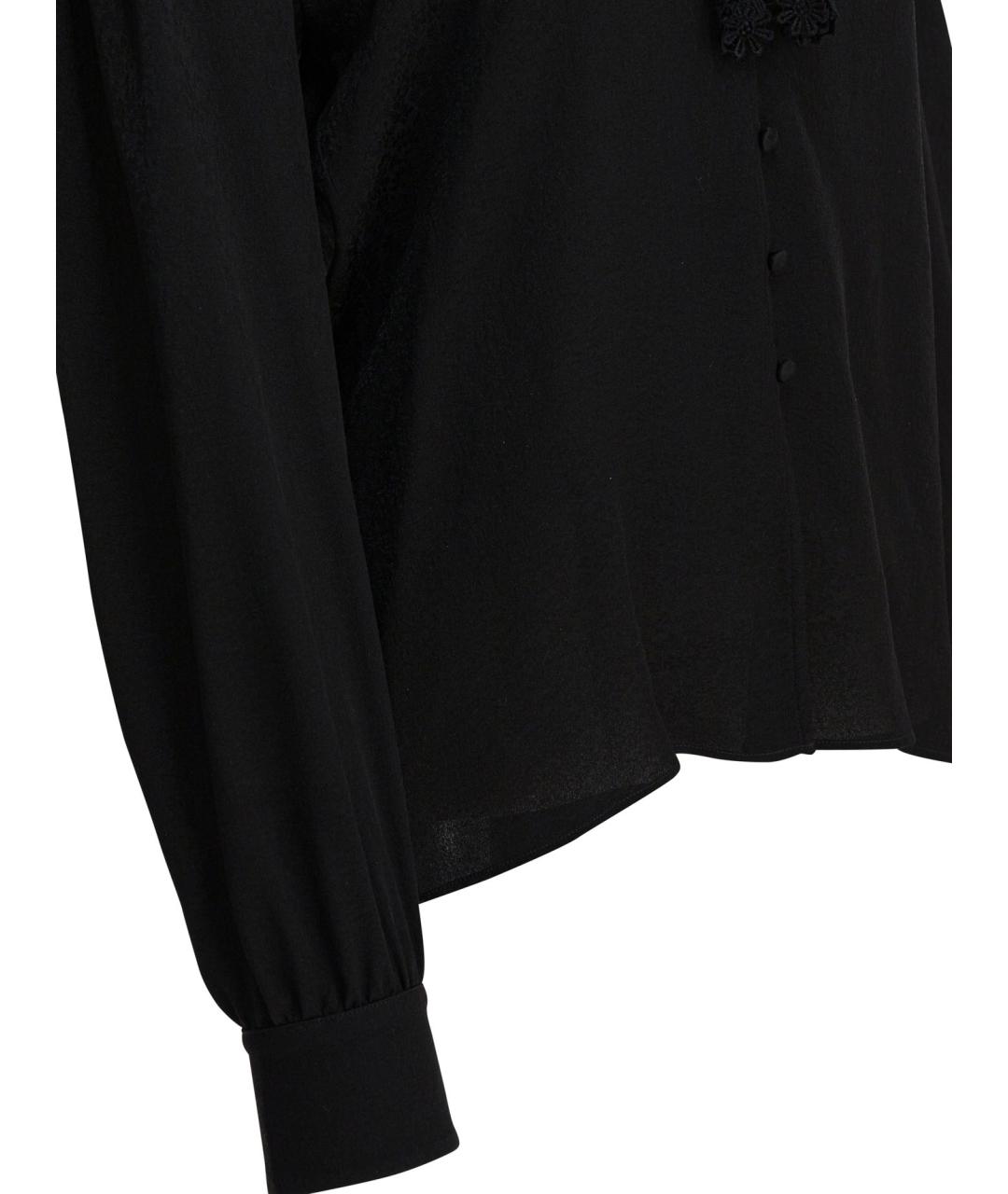 CHLOE Черная шелковая блузы, фото 4