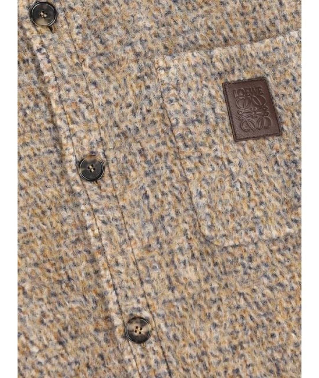 LOEWE Бежевая шерстяная куртка, фото 3