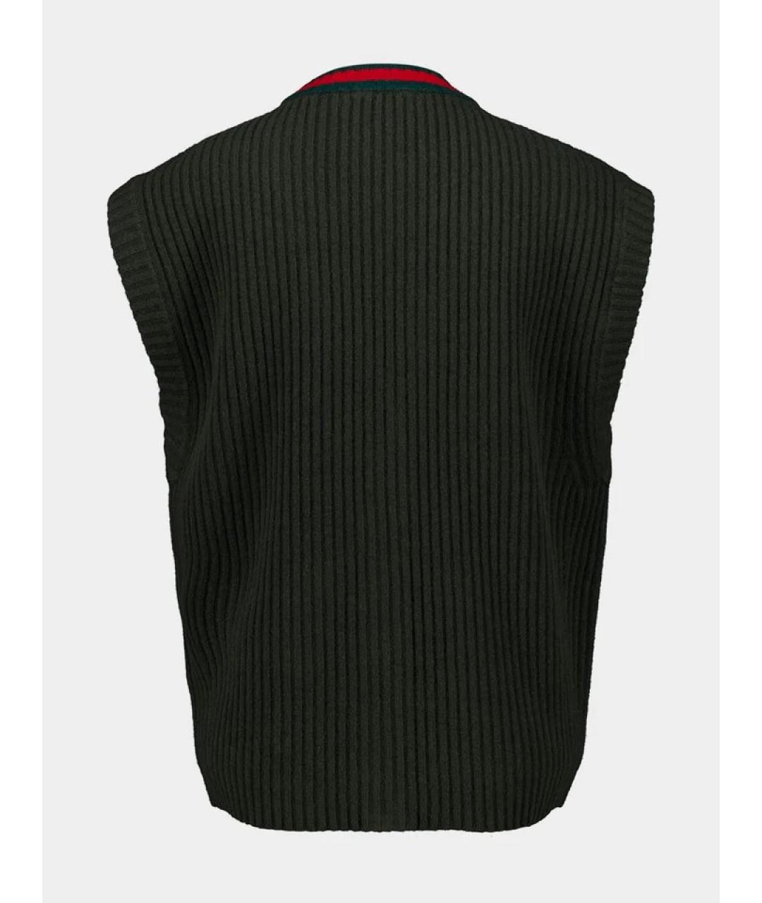 GUCCI Зеленая шерстяная жилетка, фото 2