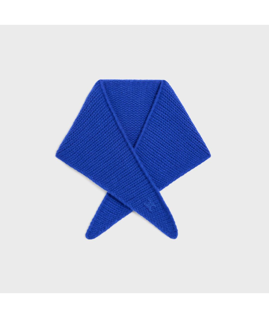 CELINE Синий кашемировый шарф, фото 1