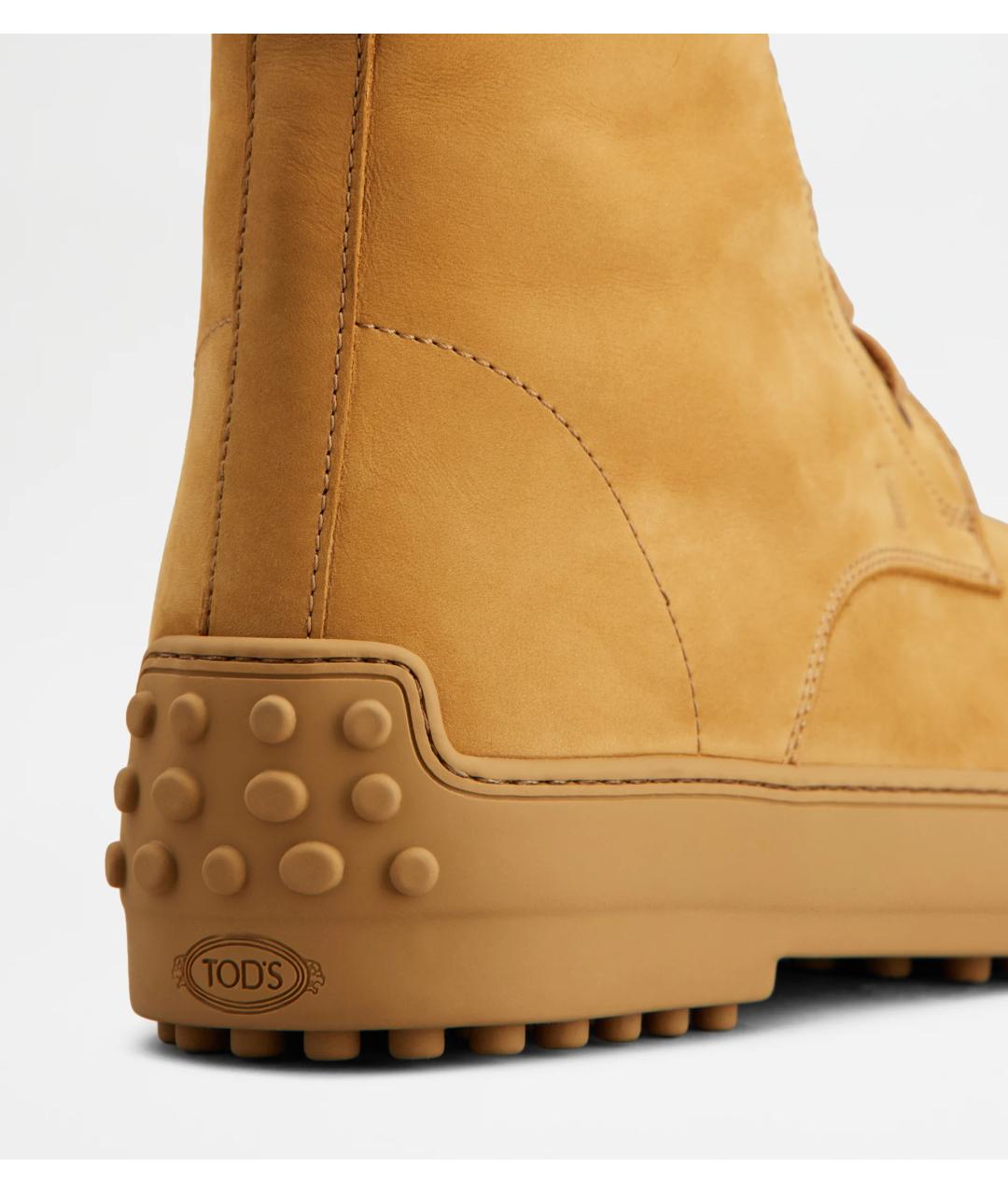 TOD'S Бежевые нубуковые ботинки, фото 5