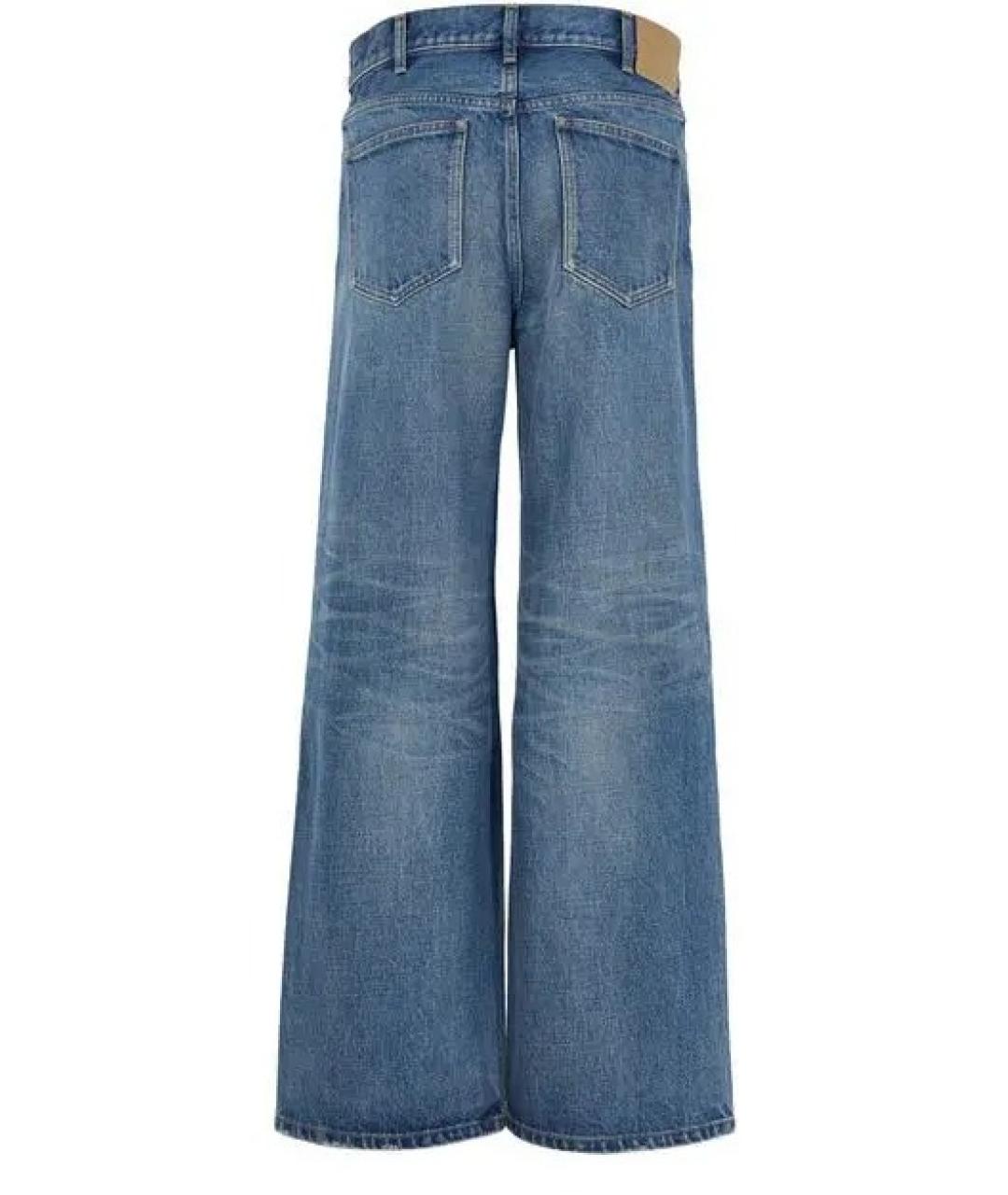 CELINE Голубые хлопковые джинсы клеш, фото 2