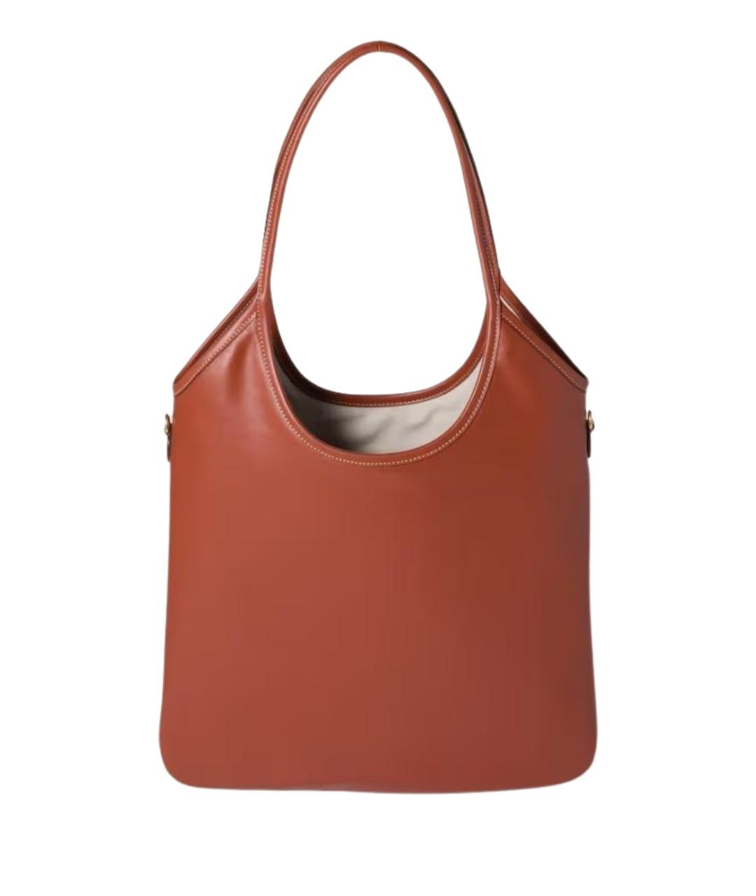 MIU MIU Коричневая кожаная сумка через плечо, фото 2