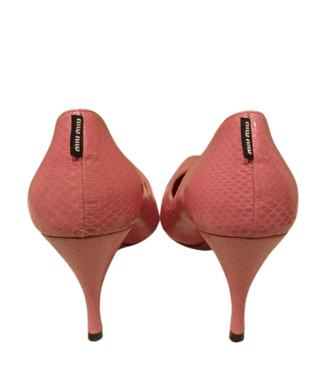 MIU MIU Розовые туфли из экзотической кожи, фото 2