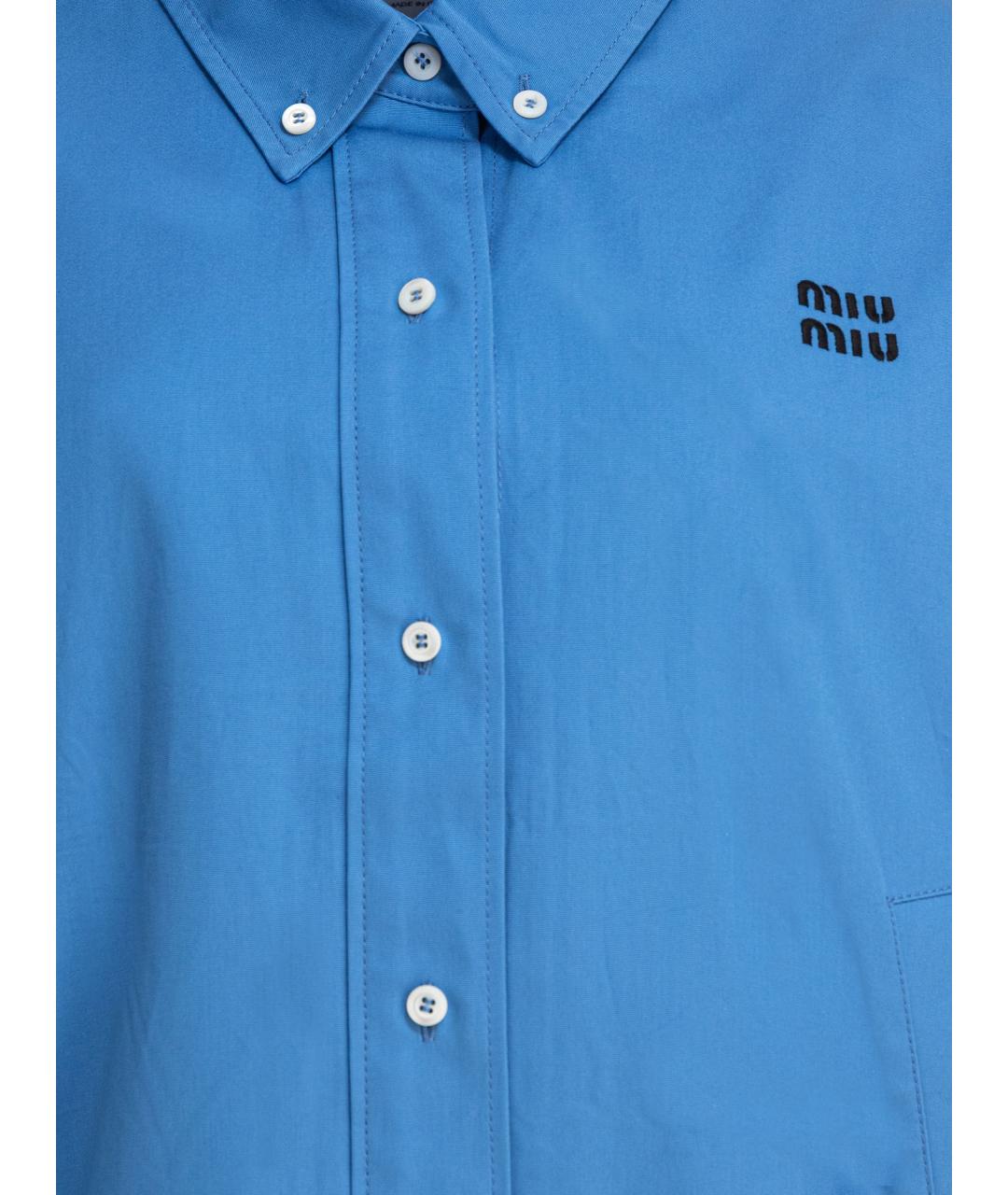 MIU MIU Синяя хлопковая куртка, фото 3