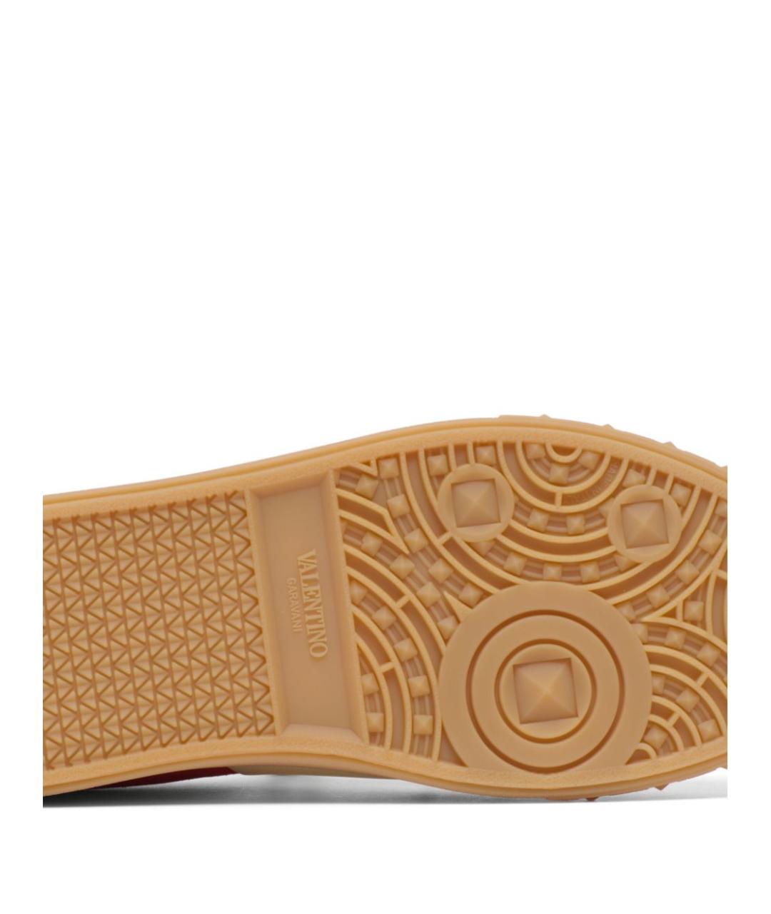 VALENTINO Красные замшевые низкие кроссовки / кеды, фото 6