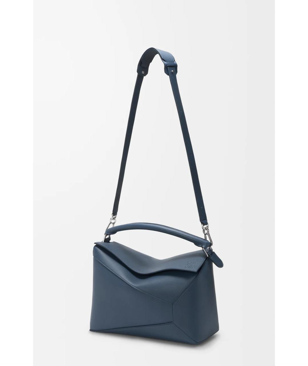 LOEWE Синяя кожаная сумка тоут, фото 6